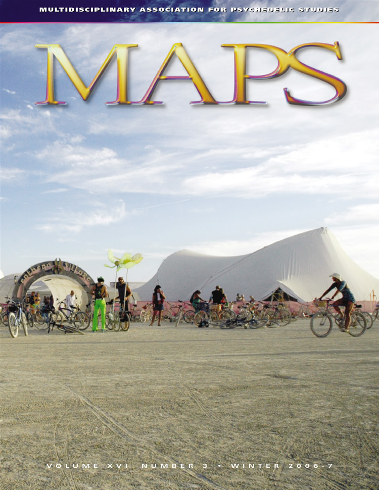 MAPS: Multidisciplinary Association for Psychedelic Studies: MAPS BULLETIN Volume XVI Number 3 * Winter 2006-7 - MAPS 20th ANNIVERSARY CELEBRATION: ENTHEON VILLAGE @ BURNING MAN 2006 - Psychedelic Art