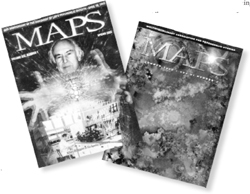 MAPS Bulletin covers (Summer 1996 and Spring 2003) - Psychedelic Art - designed by Tim Butcher